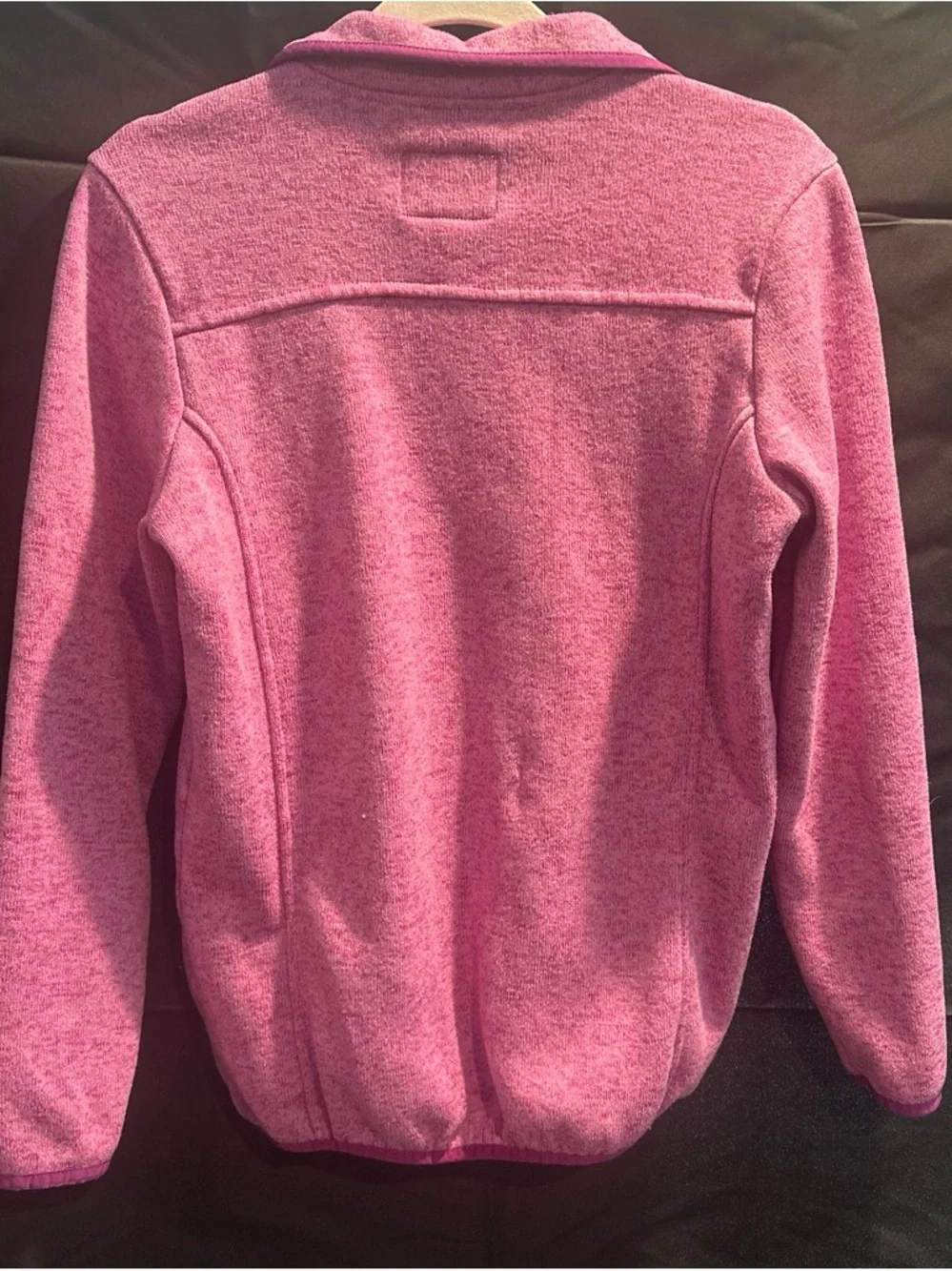 Simply Southern Hot Pink Snap-Button Fleece Pullover - Picture 4 of 4